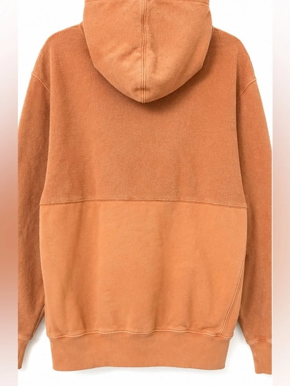 J. Crew Knit Goods Hooded Sweatshirt Peach Heavyweight Cotton Hoodie Pullover, L